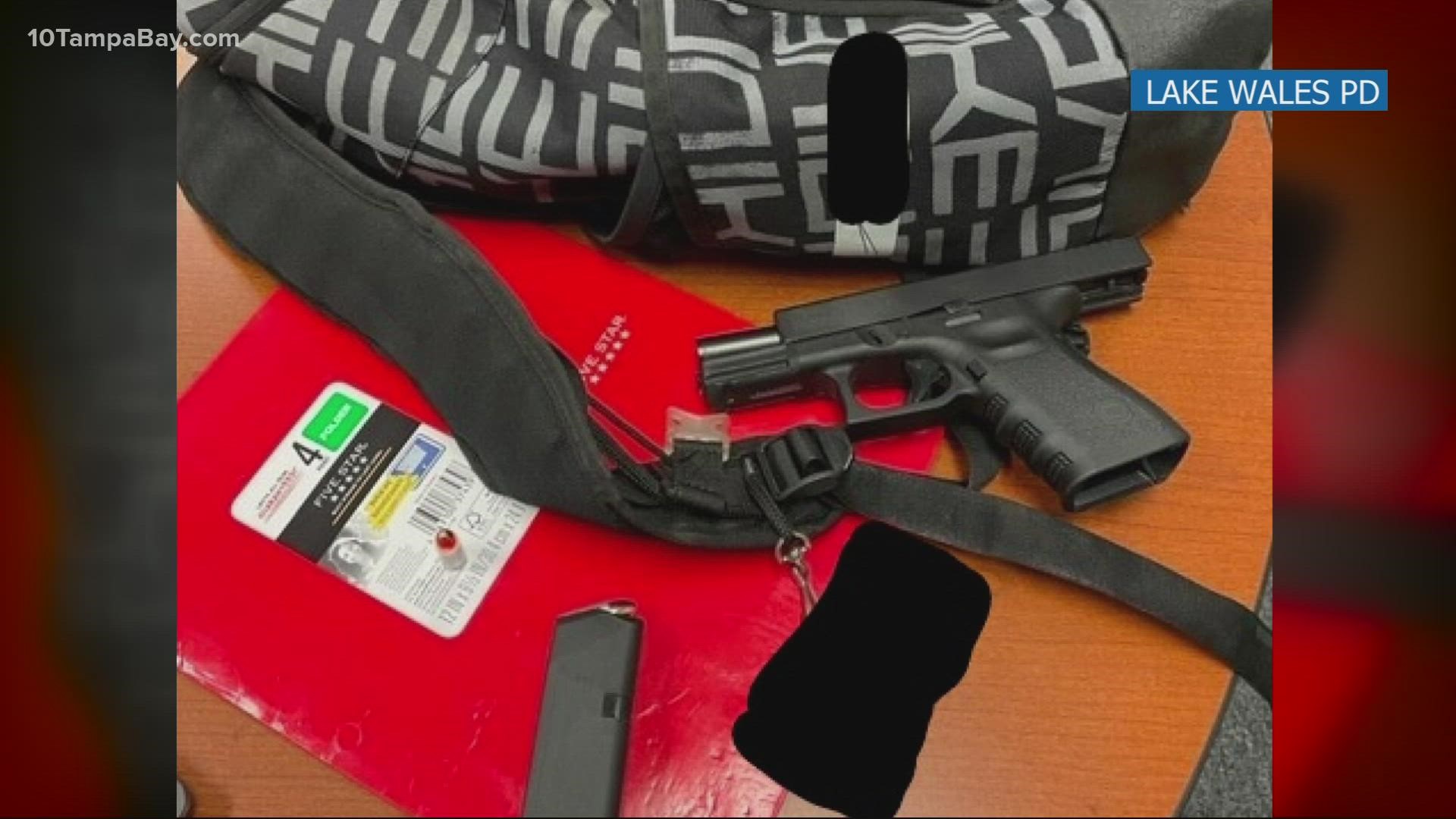 Police say a loaded handgun was found hidden in a backpack while officers were arresting a student after a fight Wednesday at Lake Wales High School.