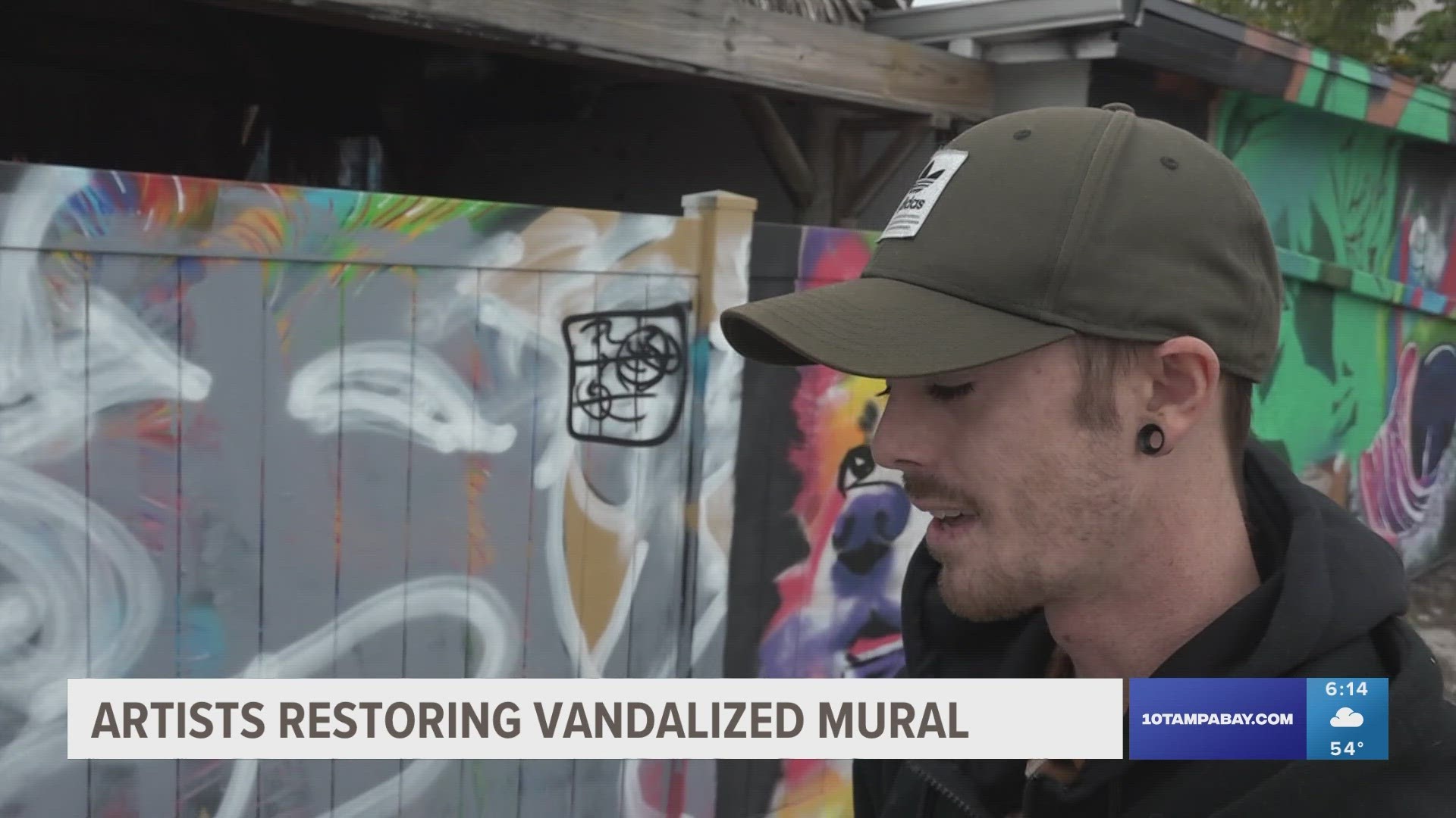 The Gulfport Police Department said it's looking into what caused the mural to be damaged.