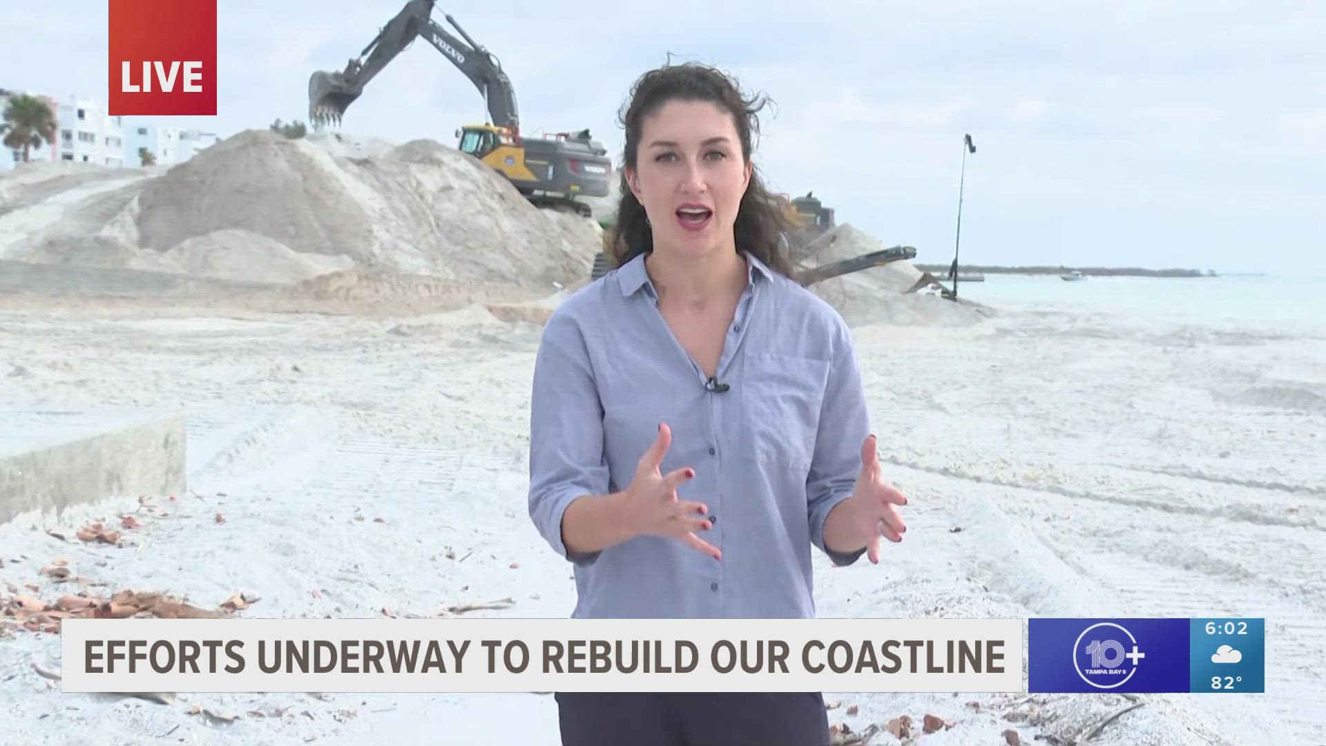 Pinellas County Coast Management estimates Helene displaced up to one million cubic yards of sand from the county's beaches.