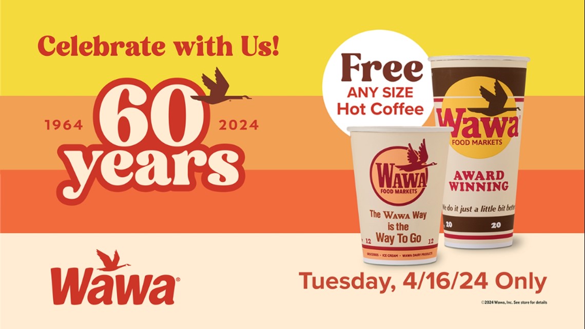 Wawa celebrated their birthday with free coffee for customers