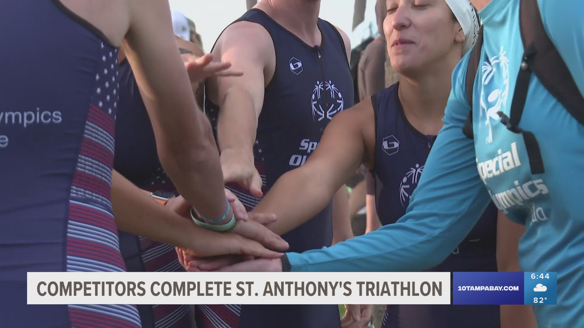 Thousands of athletes completed the St. Anthony's Triathlon in St. Petersburg.