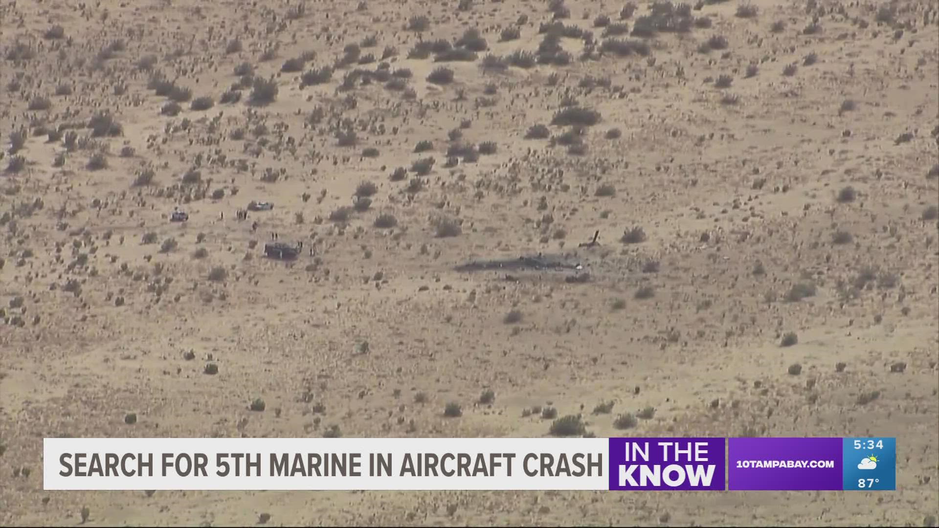 Marine killed in Osprey crash in Imperial County desert identified