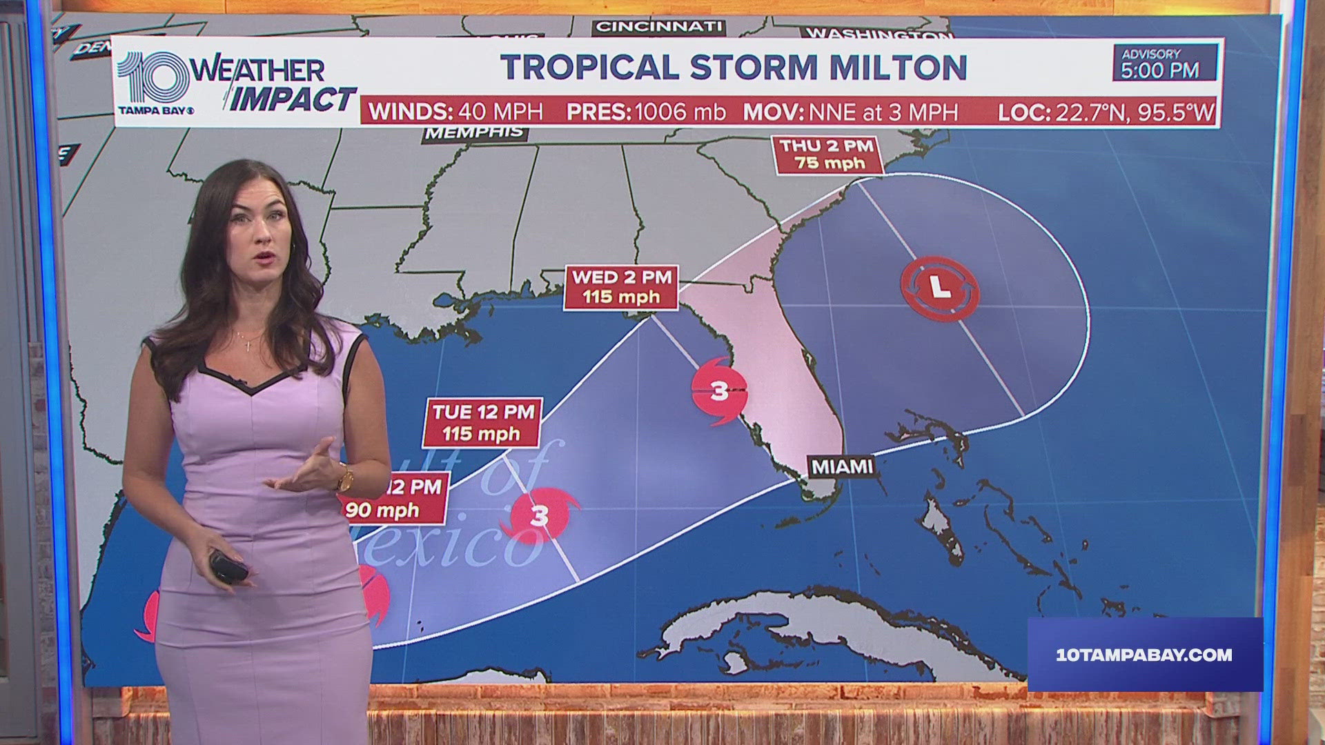 Meteorologist Colleen Campbell is providing the latest on forecasted impacts for the Tampa Bay region.