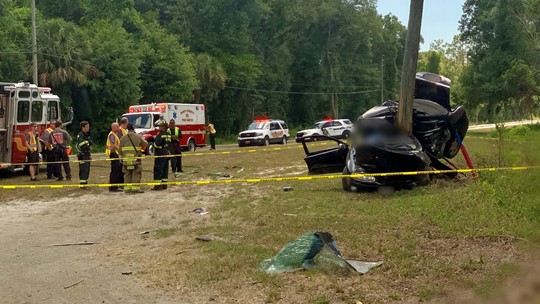 Deadly Crash In Pasco County Leaves Car Wrapped Around A Pole | Wtsp.com