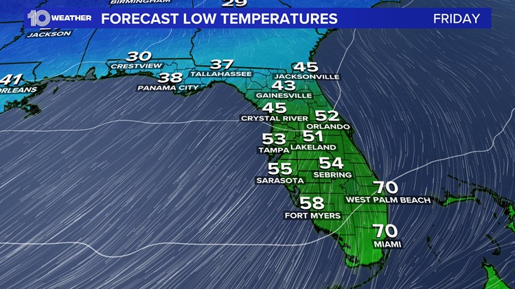 Cold front headed to Tampa Bay area this week!