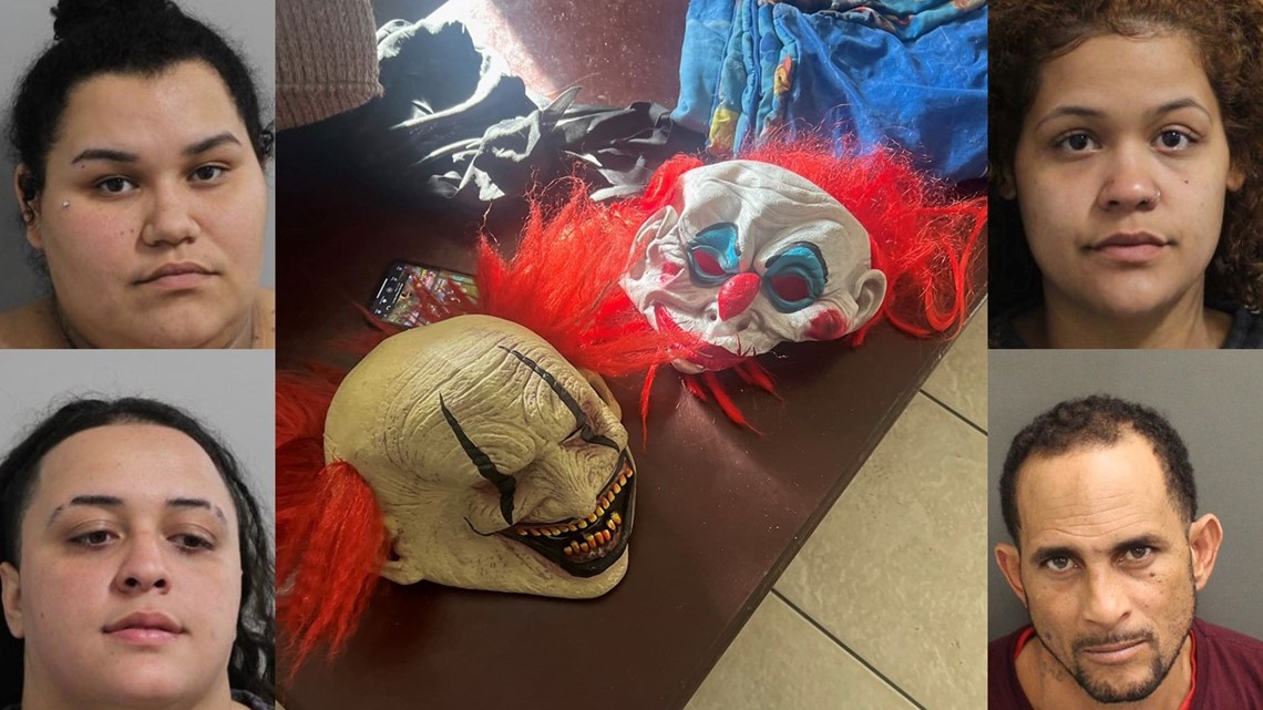 4 arrested after burglarizing woman's home with clown masks - Vimarsana News