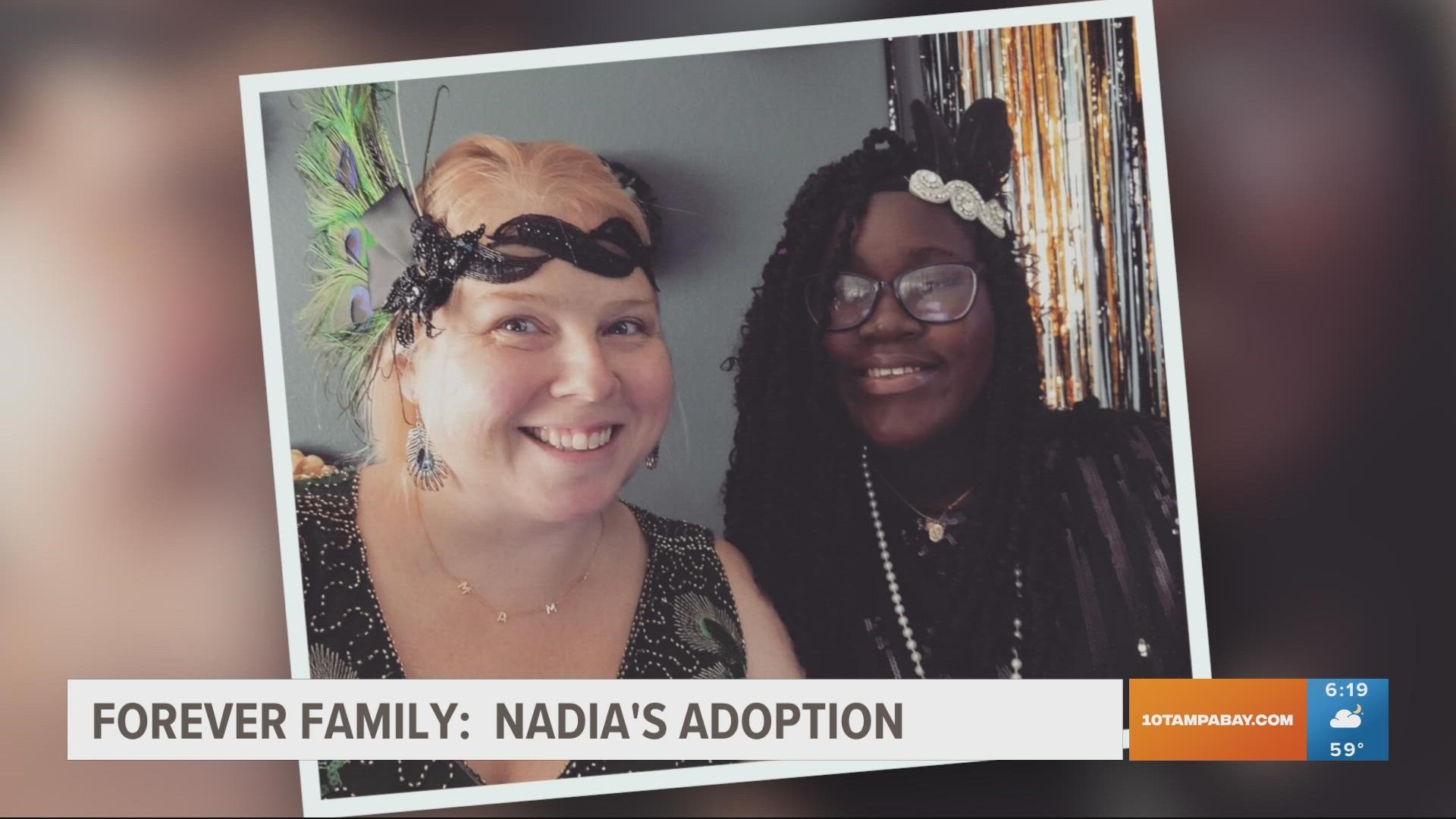 Nadia's mom Kerry credits seeing the teen's story on 10 Tampa Bay's "Forever Family" segment.