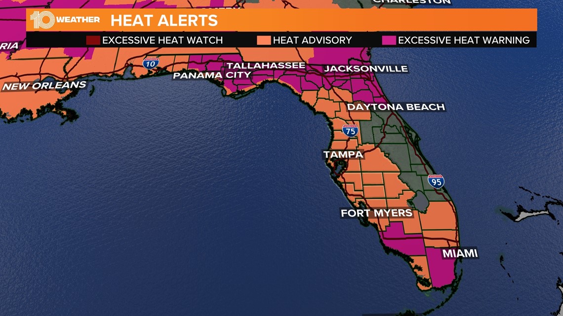 Tampa Bay area heat advisory issued for July 21, 2023 | wtsp.com