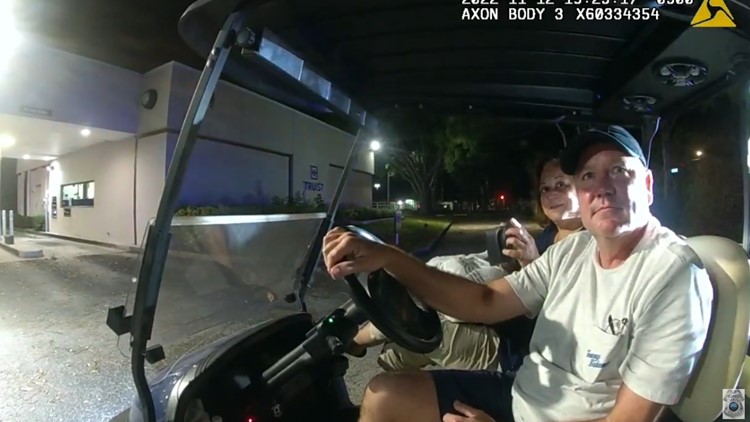 'I'm hoping that you'll just let us go': Tampa police chief caught riding golf cart without plate