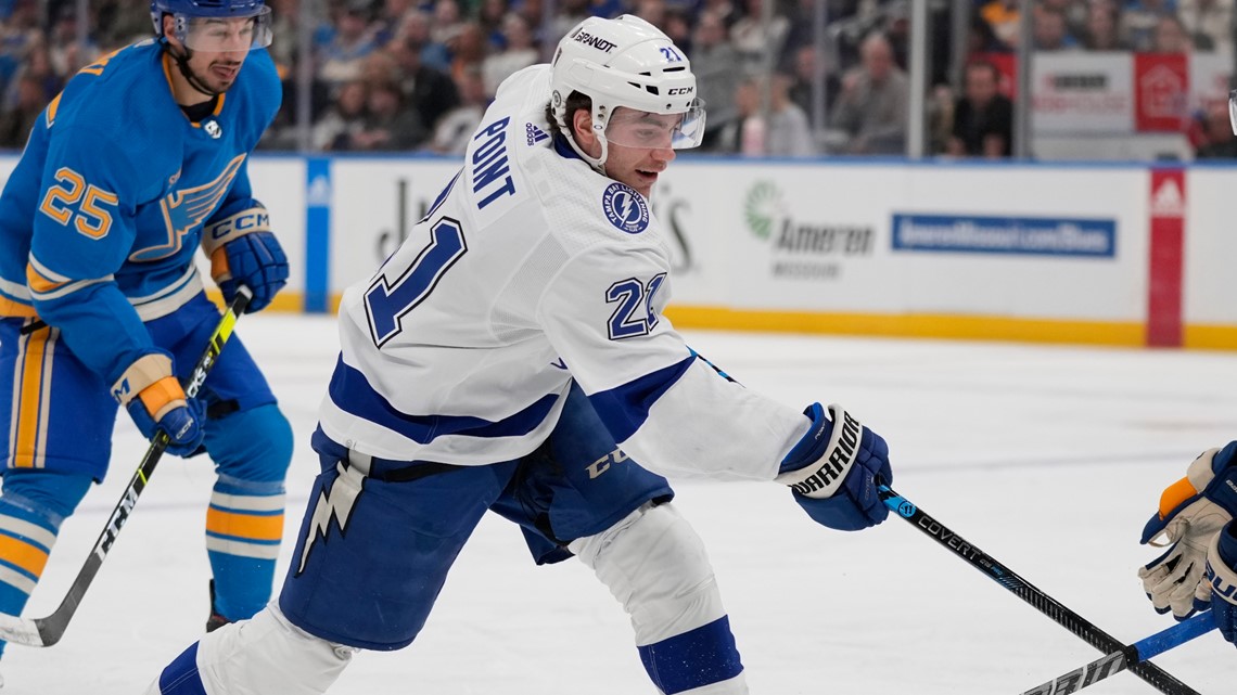 Brayden Point Nick Perbix Alex Killorn Tampa Bay Lightning beat St. Louis  Blues