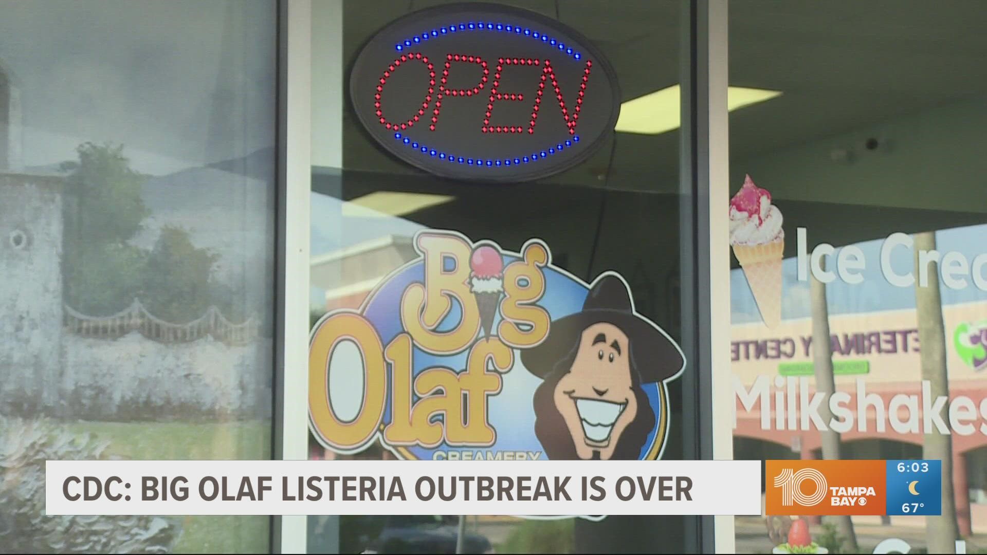 The outbreak forced the local Sarasota ice cream maker to close back in July.