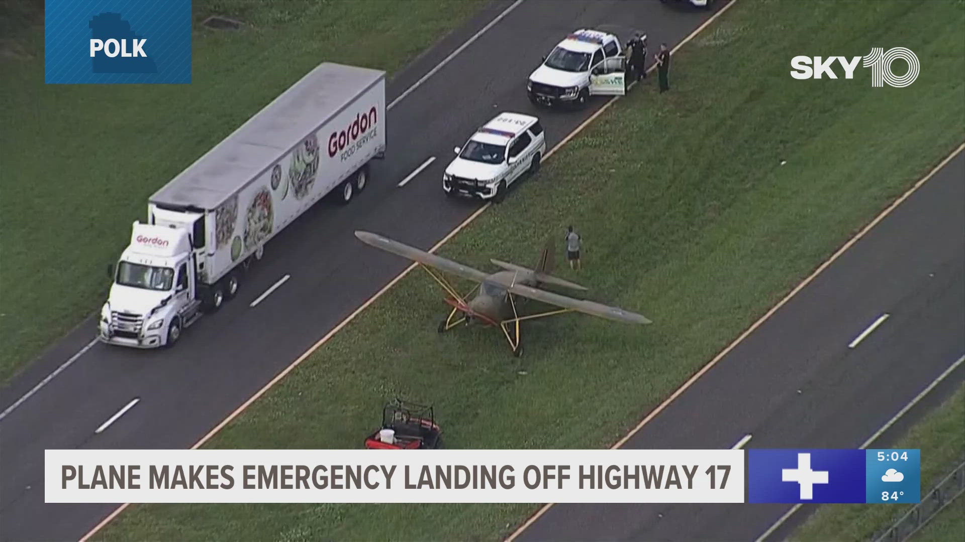 Polk County officials said 45-year-old Robert Mosier of Winter Haven was flying the plane to the Bartow Airbase from Fort Myers when the engine began to lose power.