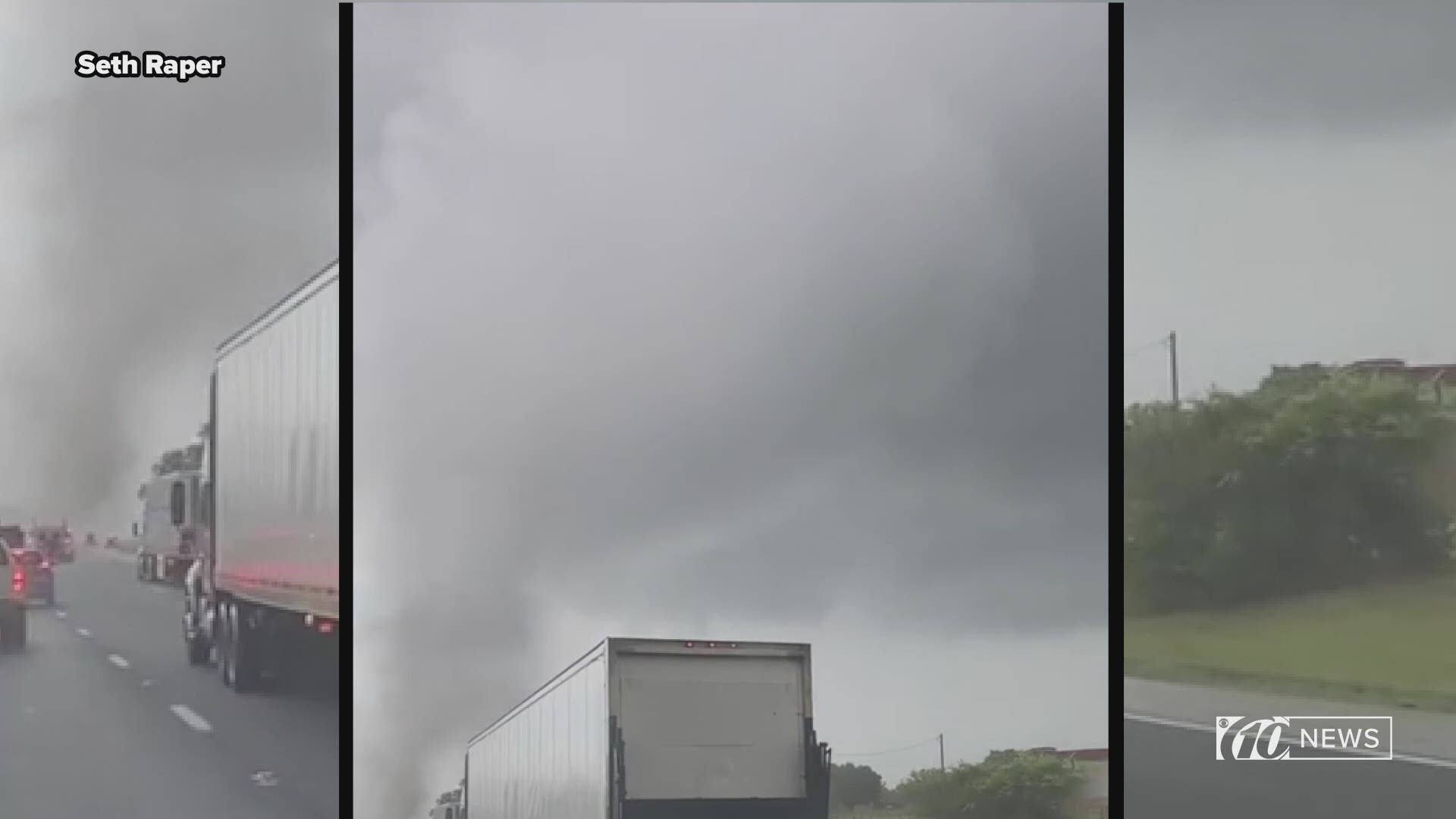 A driver captured video of a possible tornado on I-75 near Wildwood. The National Weather Service is working to officially confirm any tornadoes from today's storms.