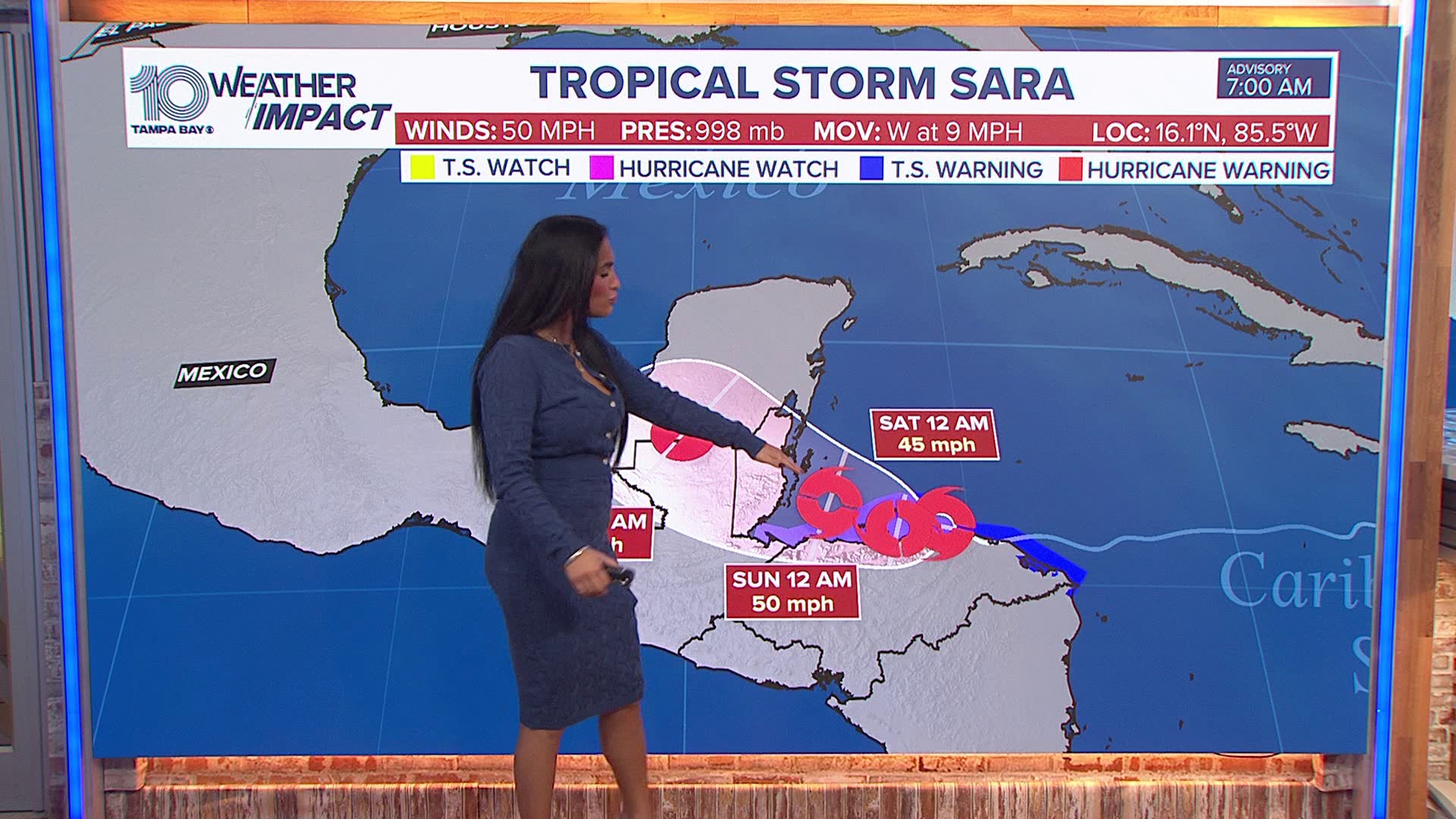 Sara's survival as a tropical system depends on whether it stays over water or moves more over land. Hurricane season ends on Nov. 30.