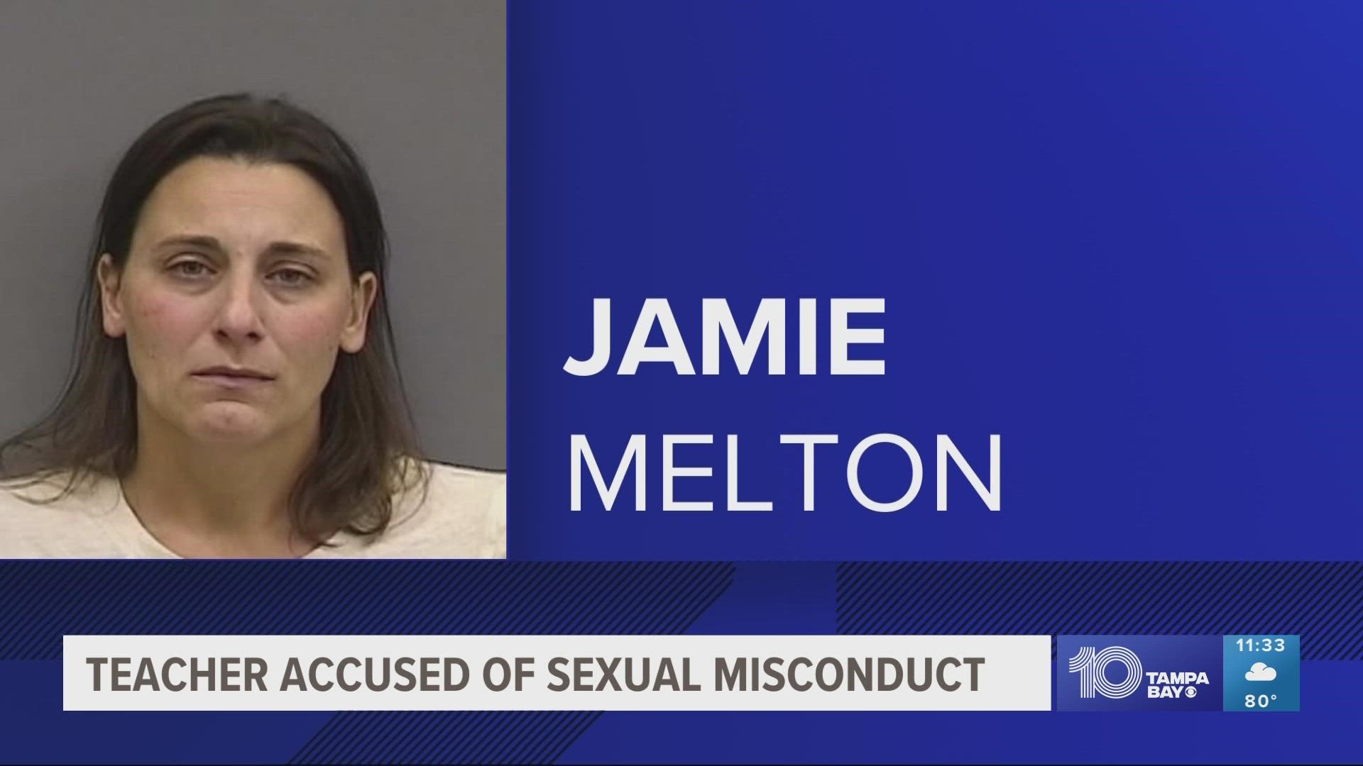 Jamie Melton was reportedly charged with sexual battery.