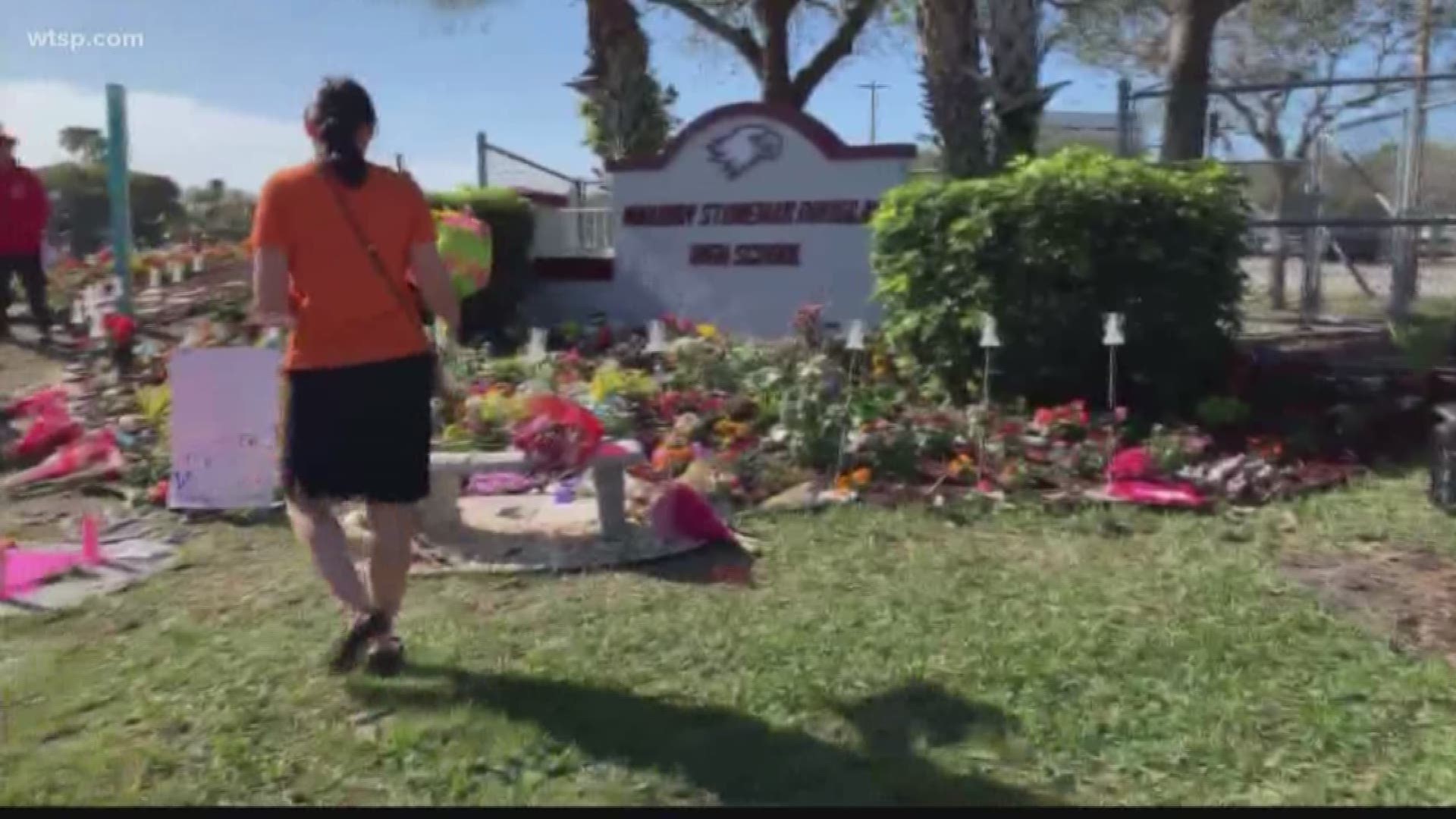 A year after the deadly school shooting in Parkland, students went to a half day at school and then took part in service projects to honor those who were lost.