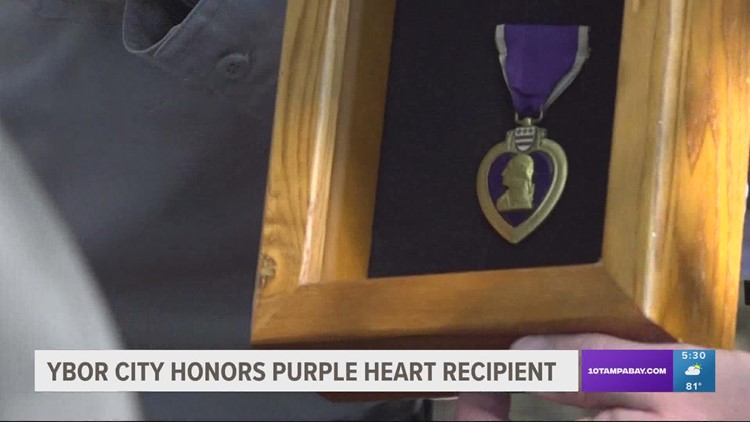 Founder of Ybor City's grandson honored with Purple Heart