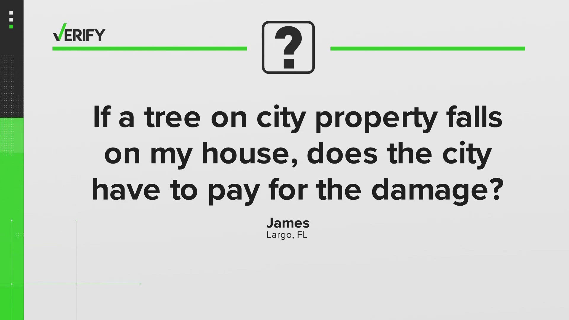 The answer depends on whether the tree was healthy or dying. Why? Legal experts say it's because of a legal defense known as an "act of God."