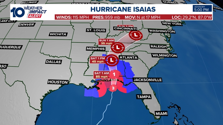 TRACKER: Watch Hurricane Isaias using forecast cone, spaghetti models ...