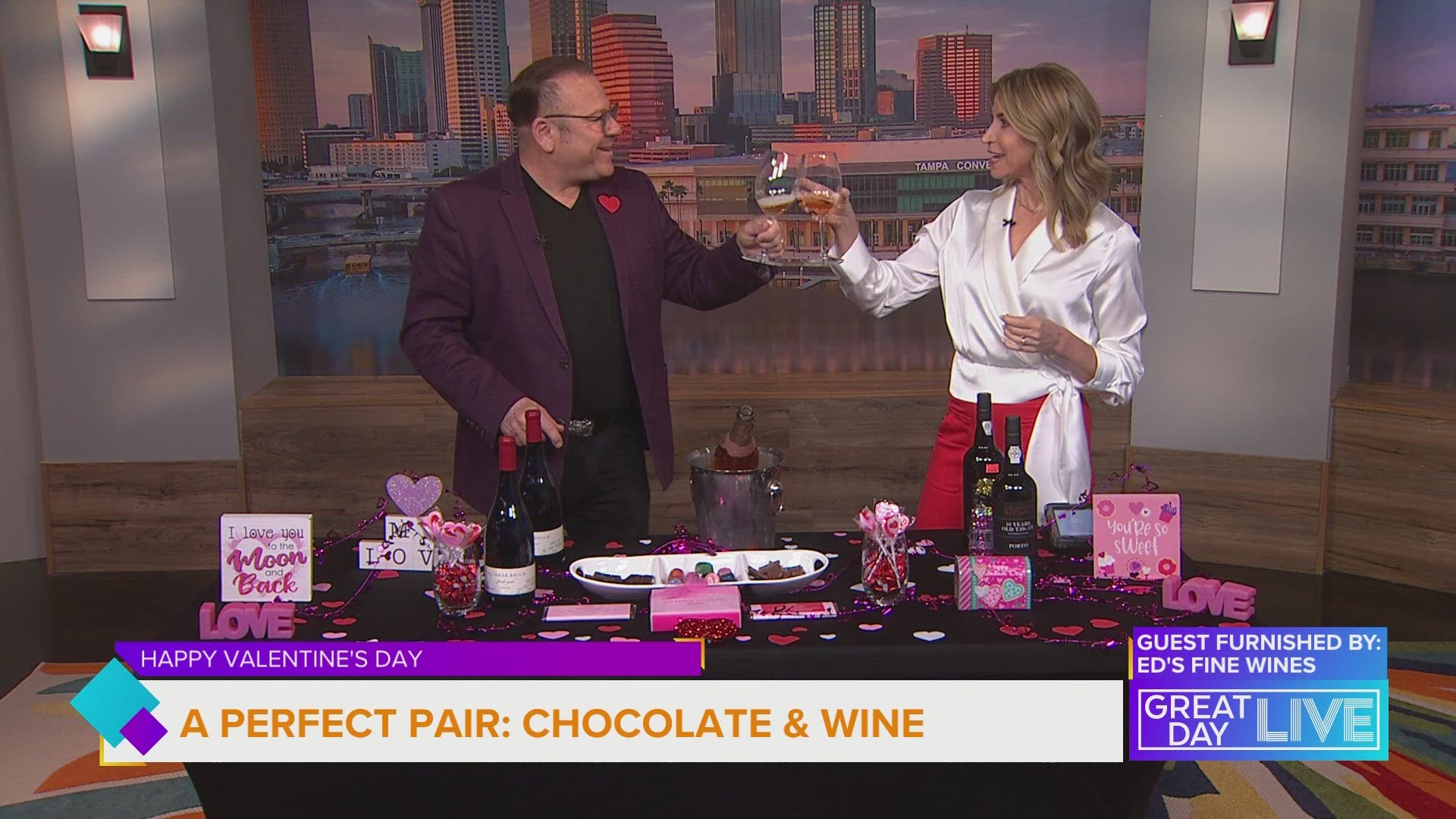 Perry Giancola from Ed’s Fine Wines shows us how to pair chocolate and wine for Valentine’s Day.