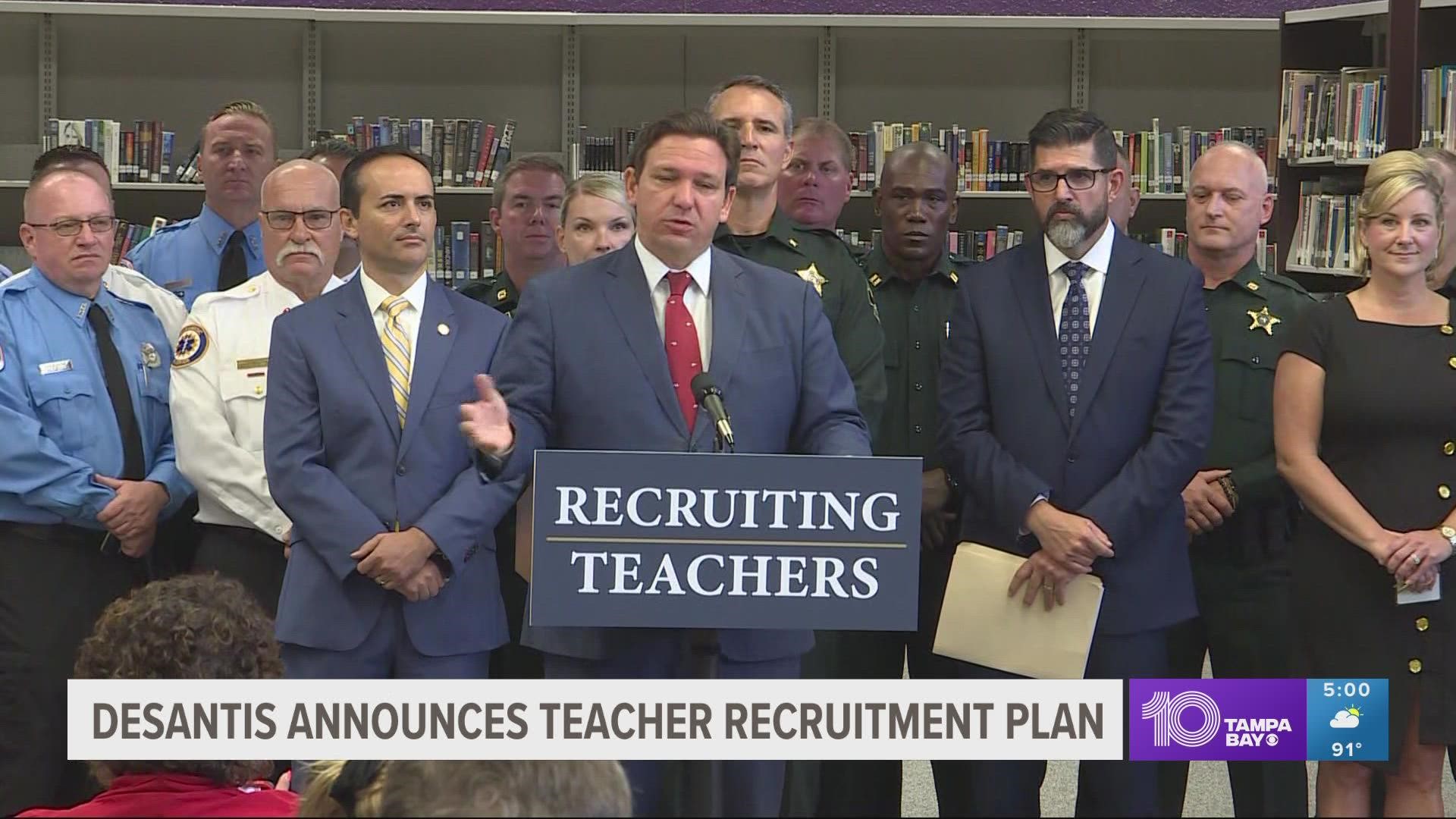 The governor hopes these programs will boost teacher recruitment and retention amid ongoing shortages.