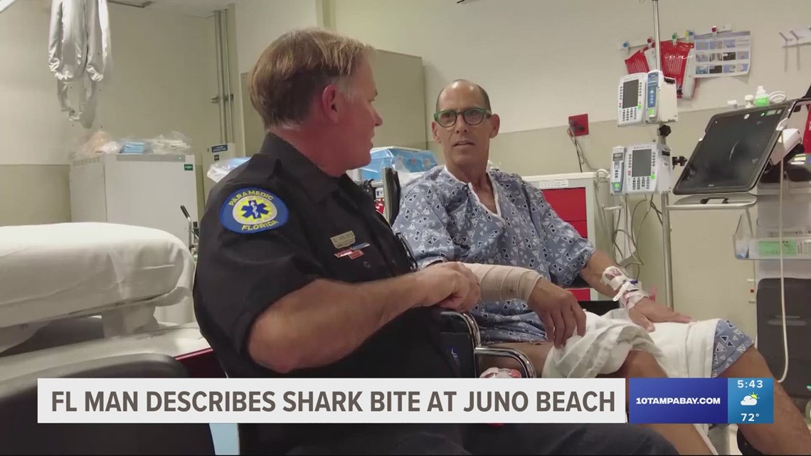 Florida man bitten by shark reunites with first responder who helped ...
