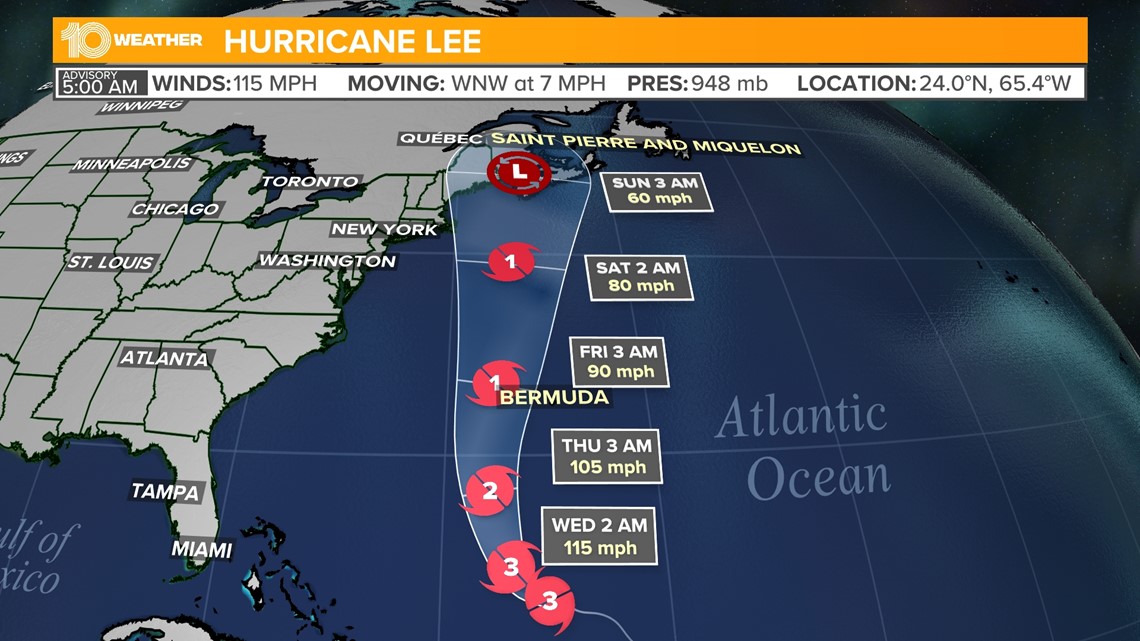Hurricane Lee spaghetti models, cone: Track the storm | wtsp.com