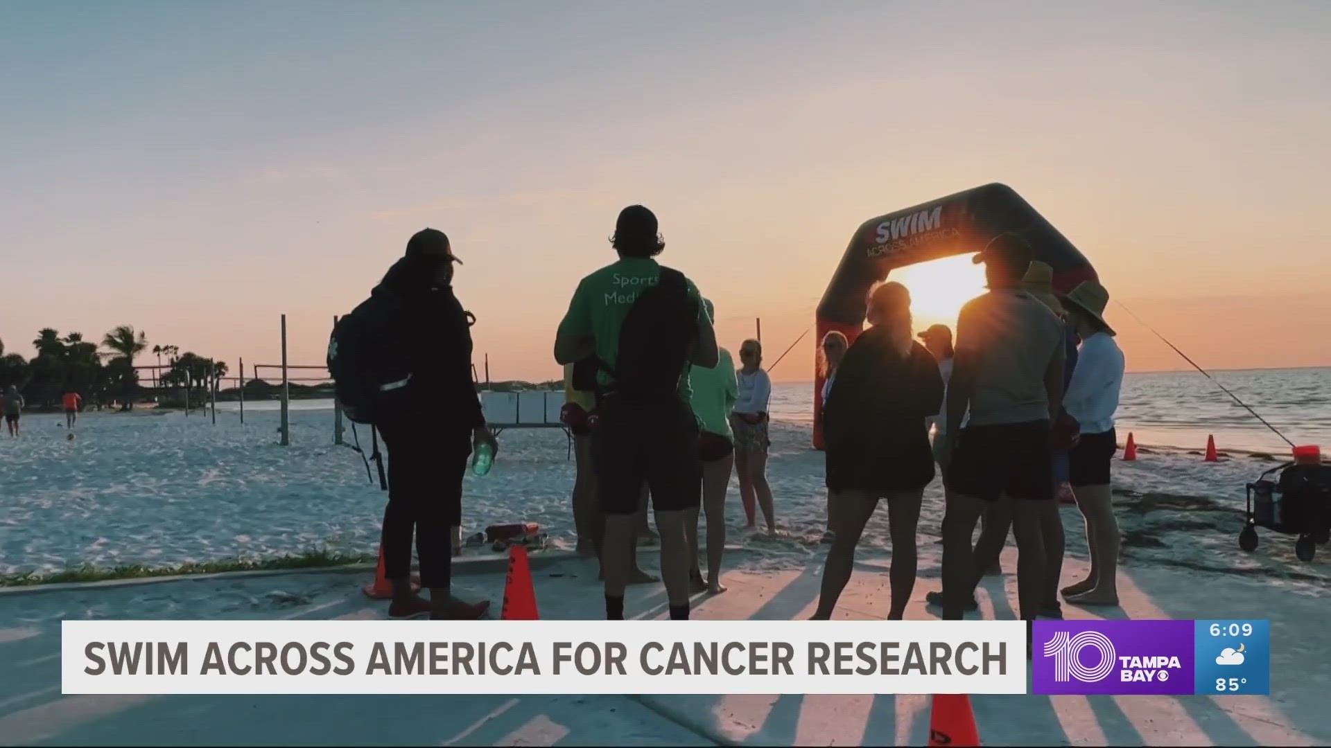 The Swim Across America Tampa Bay Open Water Swim event has raised almost two million dollars to help fund cancer research over the last several years.