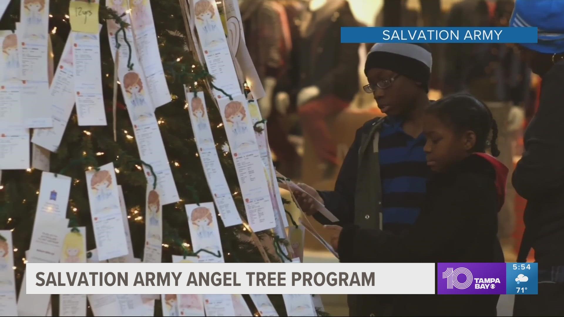 Achieva Credit Union and 10 Tampa Bay have partnered with The Salvation Army for its Angel Tree program.