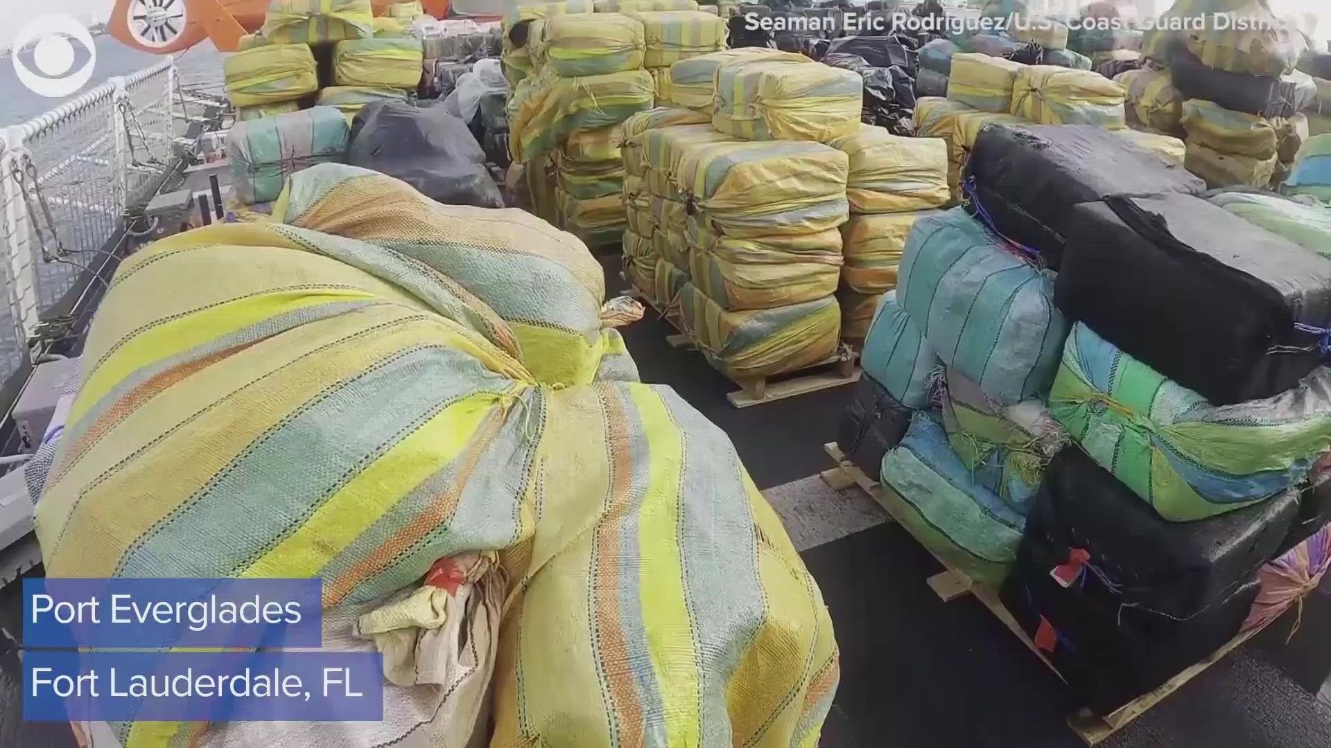 The massive drug seizure was offloaded in Port Everglades.