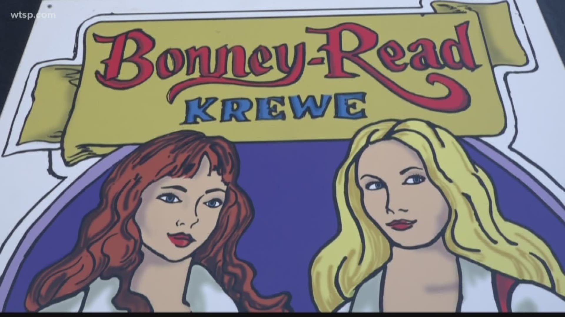 The krewe adopted two skulls and two cross swords as their logo to represent the spirit of Bonny and Read.