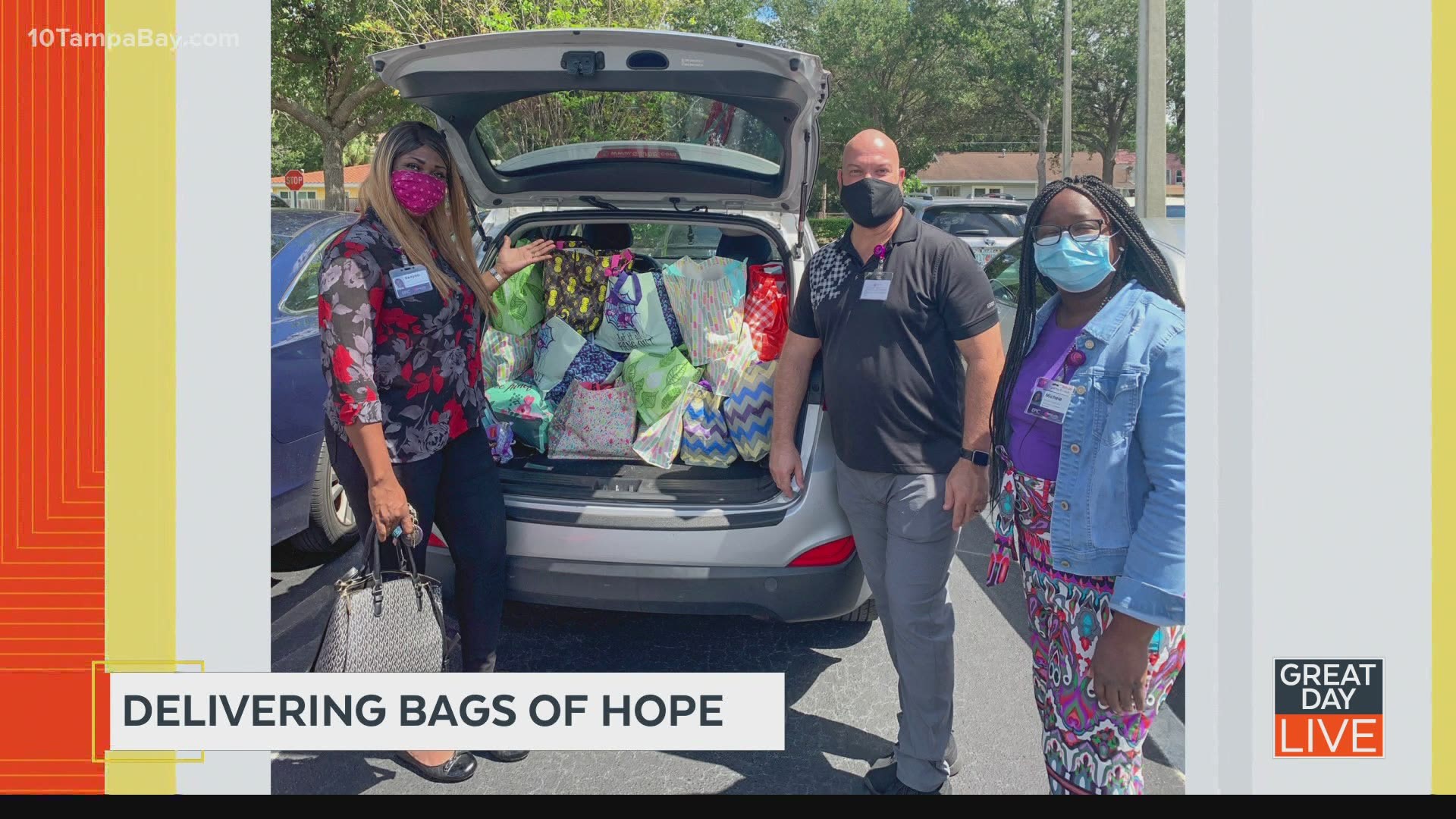 Delivering bags of hope