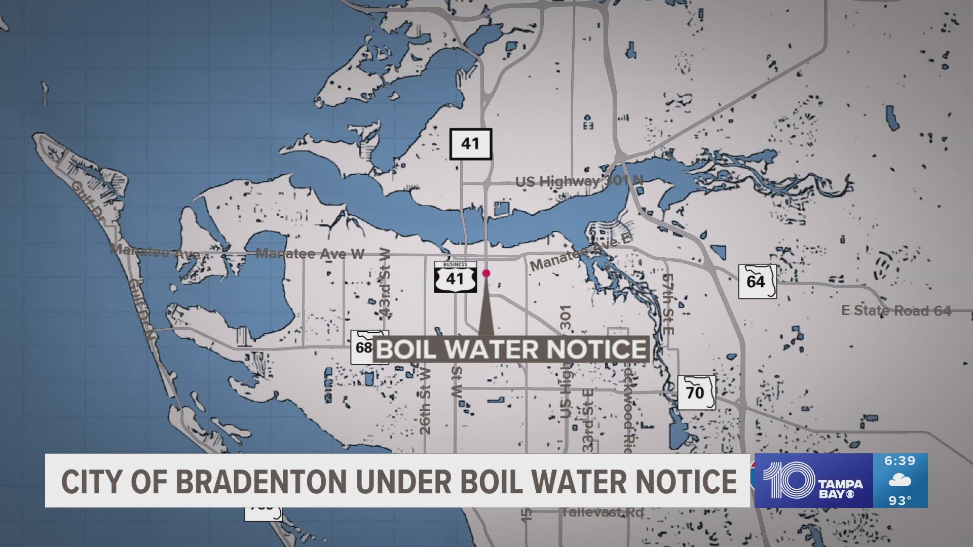 At this time, city officials say power has been fully restored to the Bradenton Water Treatment Plant, but the notice remains in effect until 10 a.m. July 23.