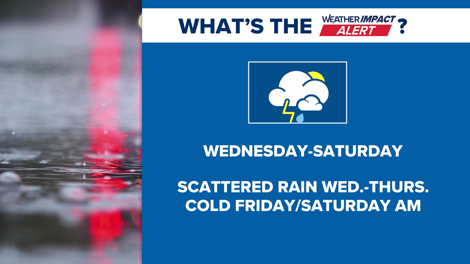 Weather Impact Alert: Rain Wednesday night into Thursday ahead of a ...