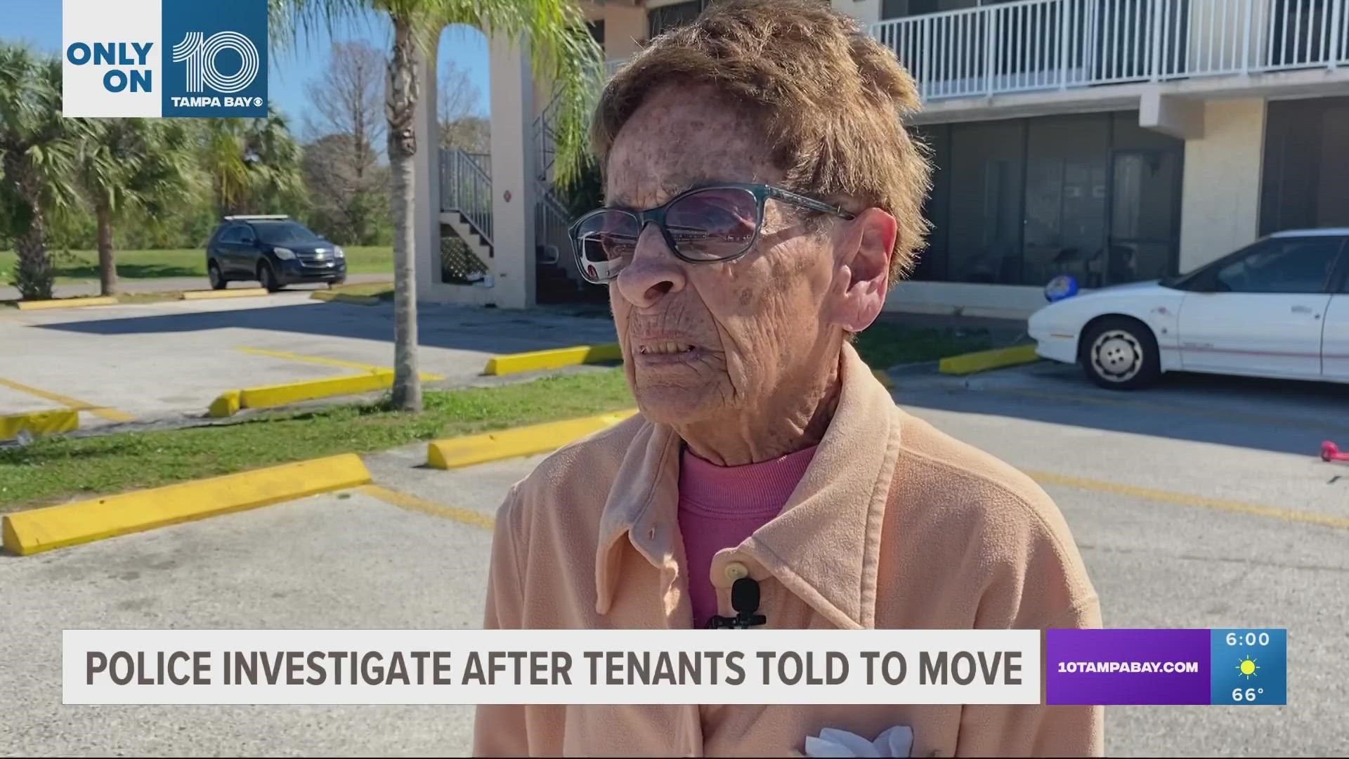 Clearwater Police are trying to determine if the previous landlord accurately represented the payment status of tenants prior to selling the complex.