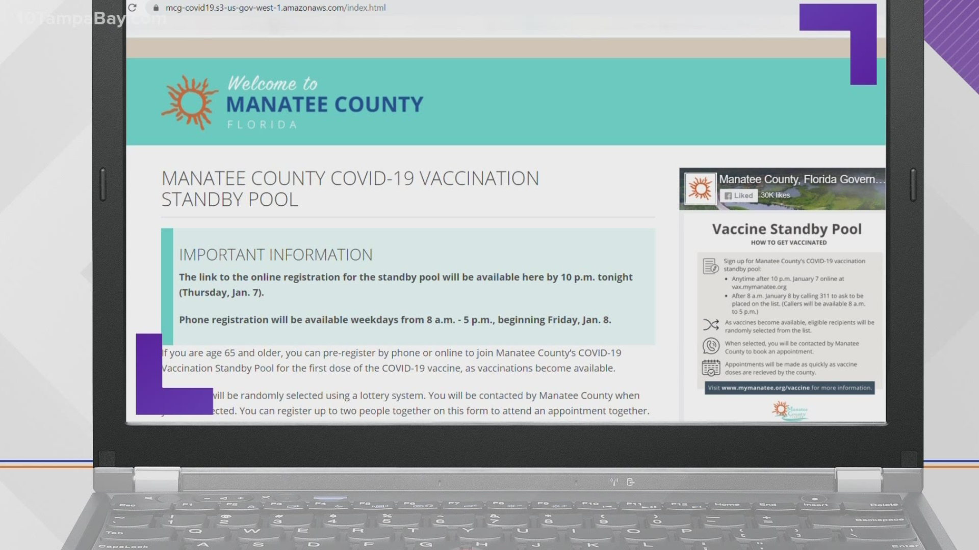 The county's 311 call center will assist seniors 65 and older to book appointments when vaccinations become available.