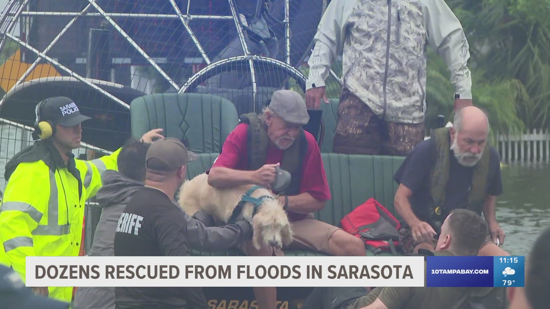 In the last 24 hours, more than 200 people, plus small pets and 2 horses, were rescued in 35 water rescue operations throughout Manatee County.