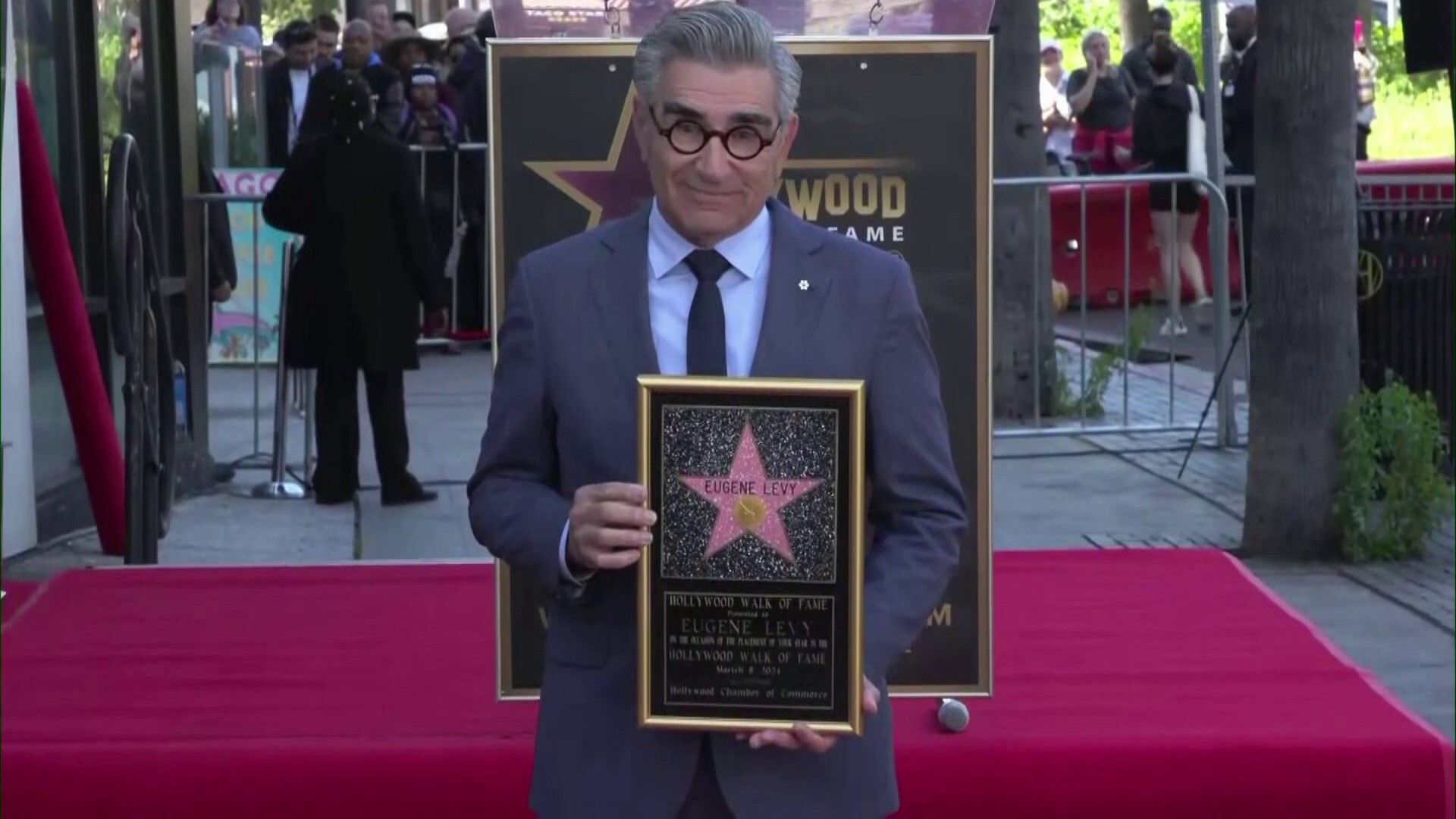 Emmy award-winning actor Eugene Levy received a star on the Hollywood Walk of Fame on Friday, March 8, 2024.