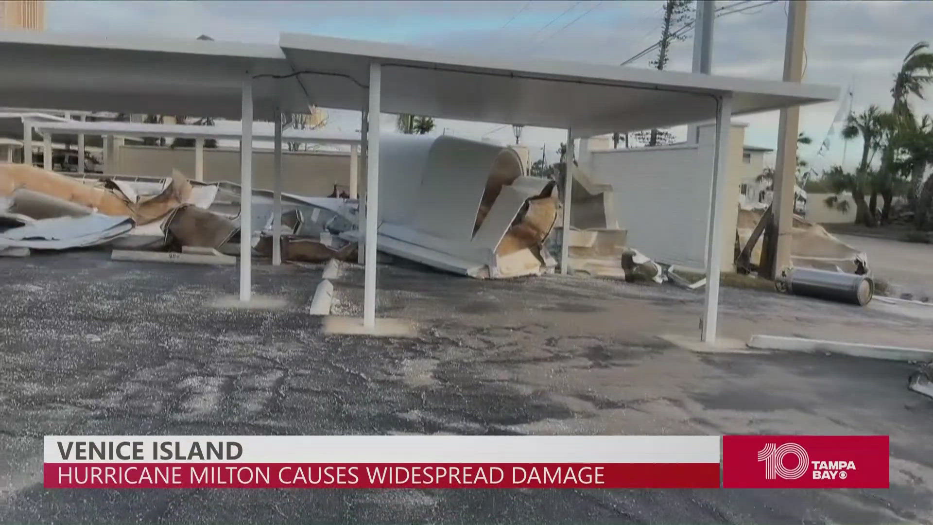 Here's a look at Tampa Bay after Milton made landfall Wednesday night.