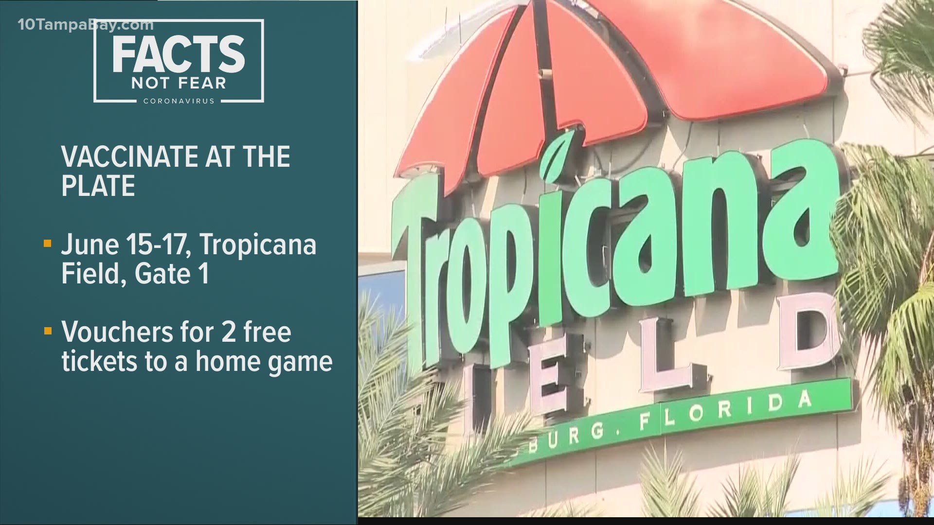 Tampa Bay Rays to up fan capacity at Tropicana Field to 25,000 in July