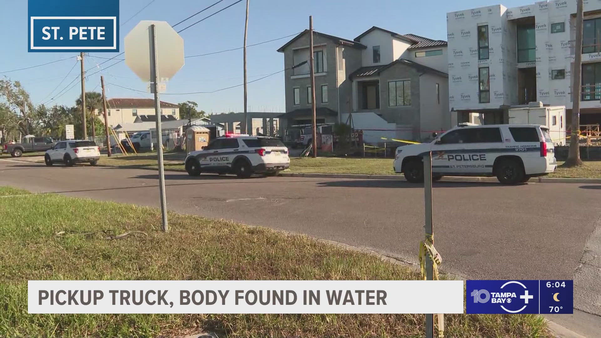 Man found dead inside vehicle submerged in St. Pete; police