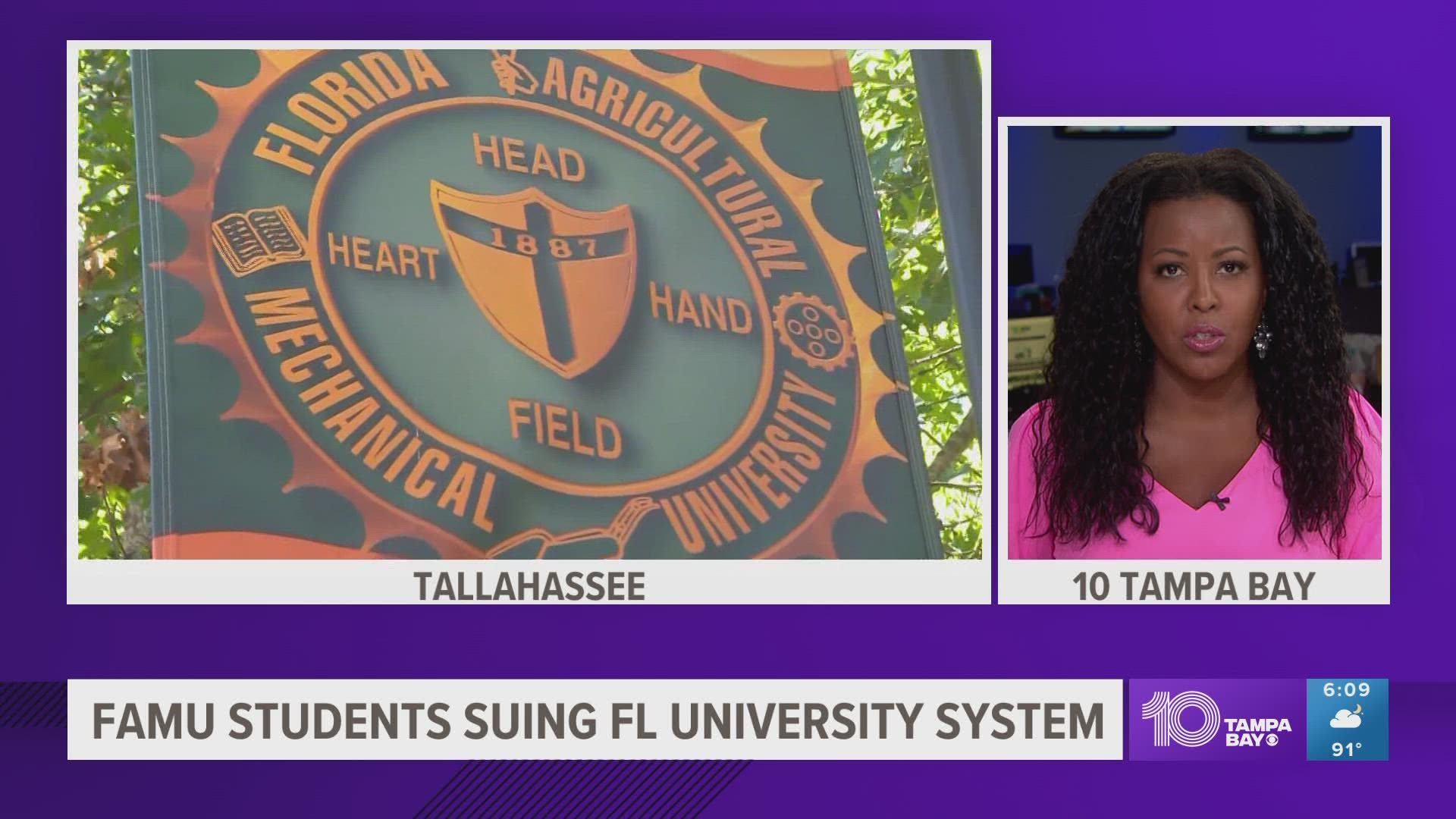 The students claim HBCU's are being shortchanged in comparison to schools that traditionally have white-majority schools across Florida.