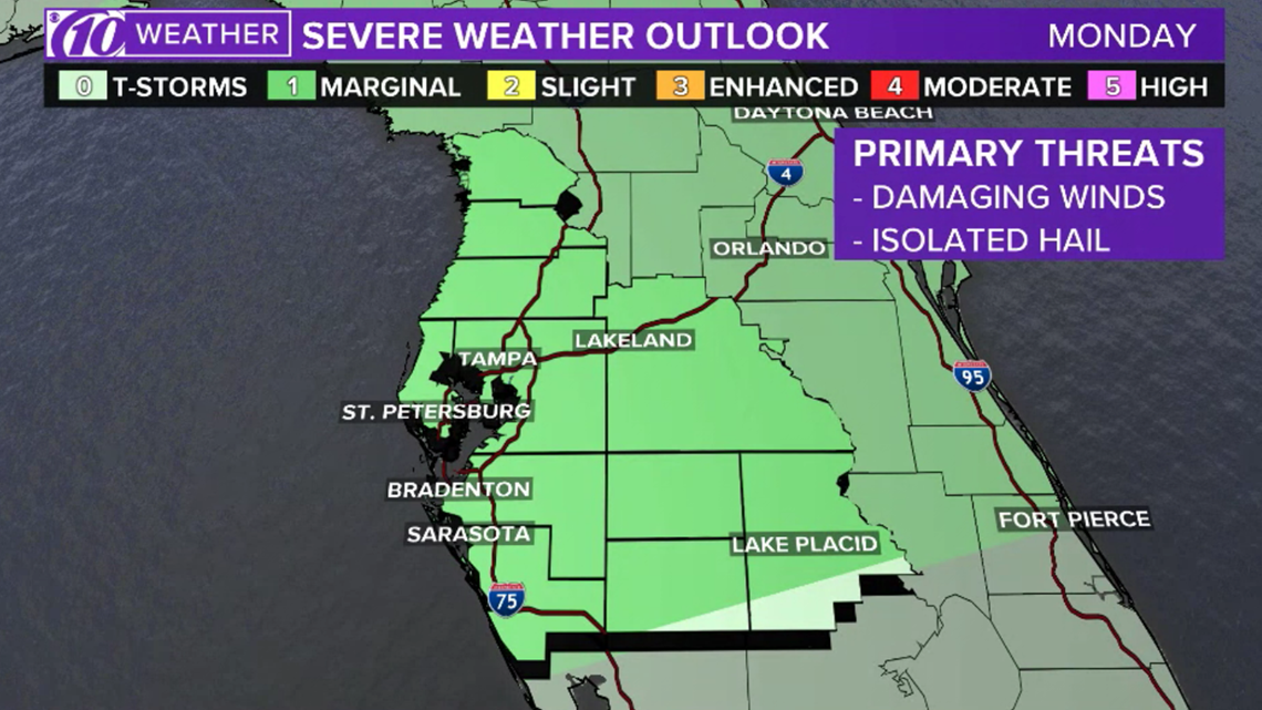Tampa Bay weather: Strong storms, rain possible Monday | wtsp.com