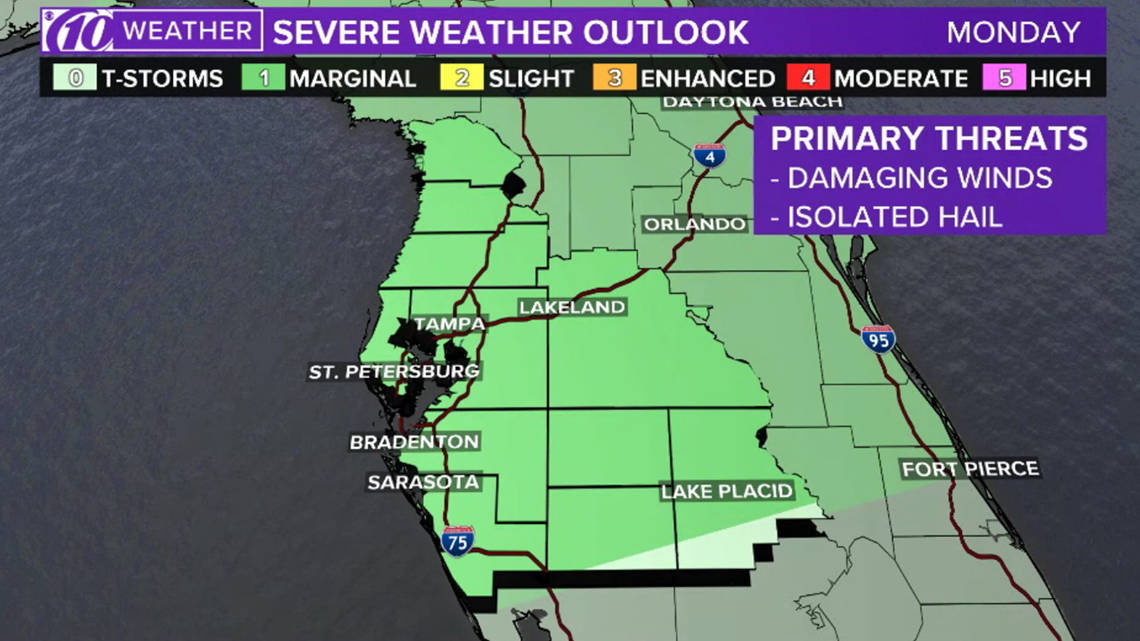 Tampa Bay weather: Strong storms, rain possible Monday  wtsp.com