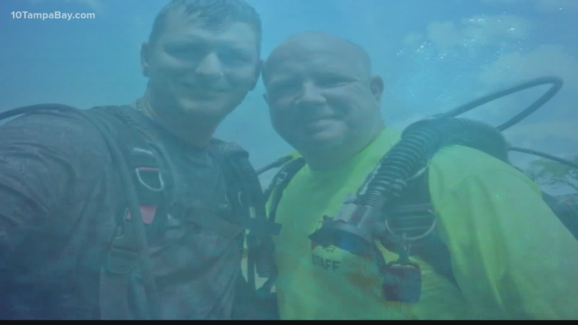 Scott Earnhardt served in the military for more than 22 years. He's now serving fellow military by taking them underwater to fight PTSD.