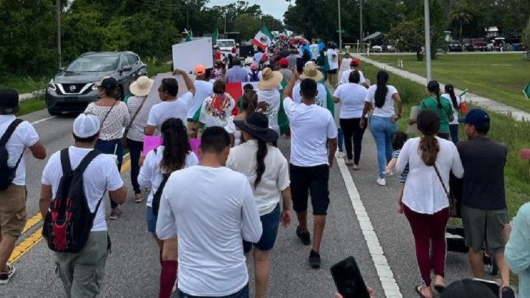 Hundreds of people take the streets across Tampa Bay area for 'A Day Without Immigrants' protests