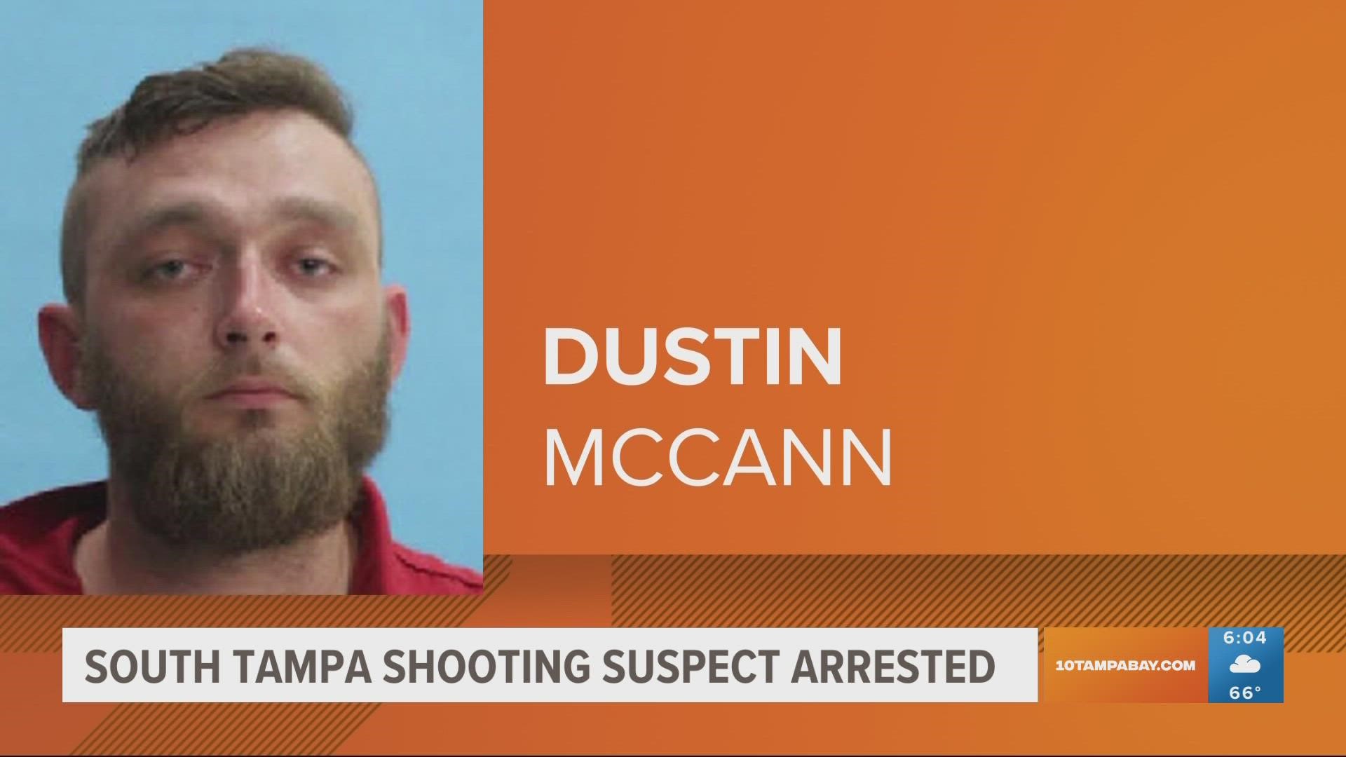 Police said Dustin McCann was removed from the bar after he repeatedly used the "n-word" toward a Black security guard.