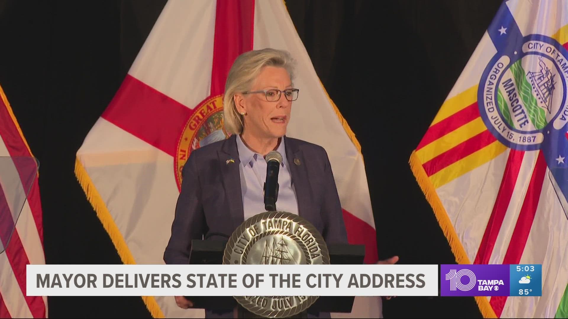 While mapping out the plan to move Tampa forward, the mayor included remarks on several topics.