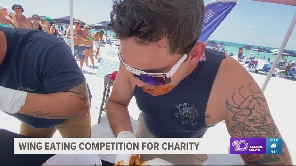 Treasure Island police, fire compete in hot wing eating competition for charity