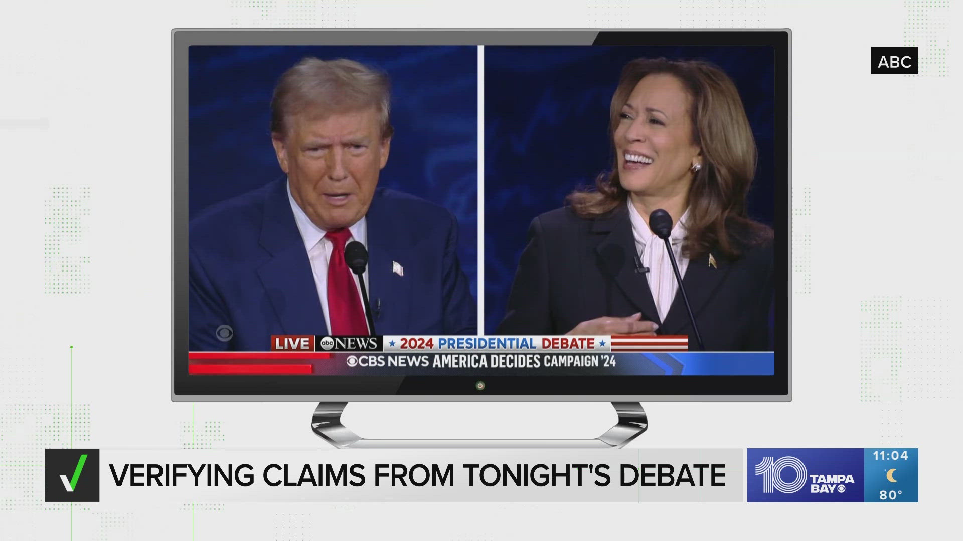 Our Verify team is fact-checking claims made following a high-stakes debate between Donald Trump and Kamala Harris.